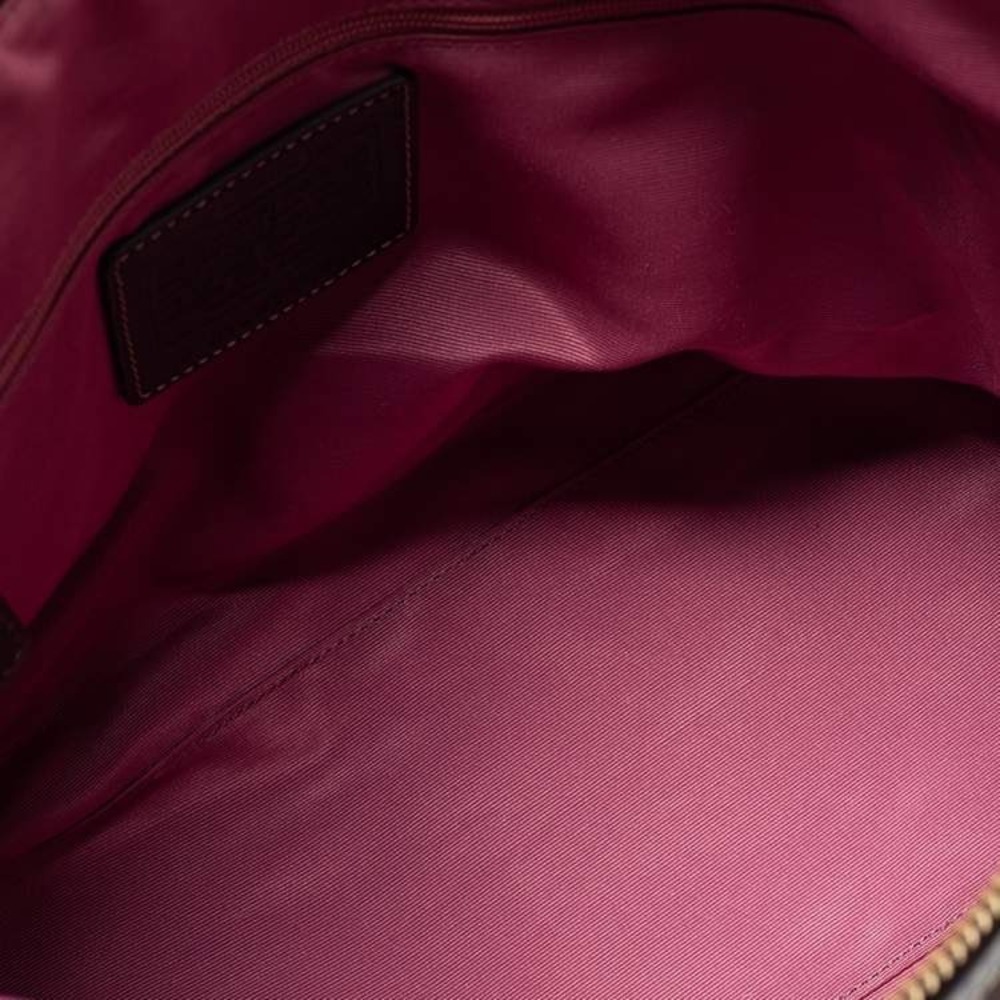 Coach Signature Canvas Satchel Chocolate Brown Tote Gold Hardware H1067-F15670 - Picture 6 of 11